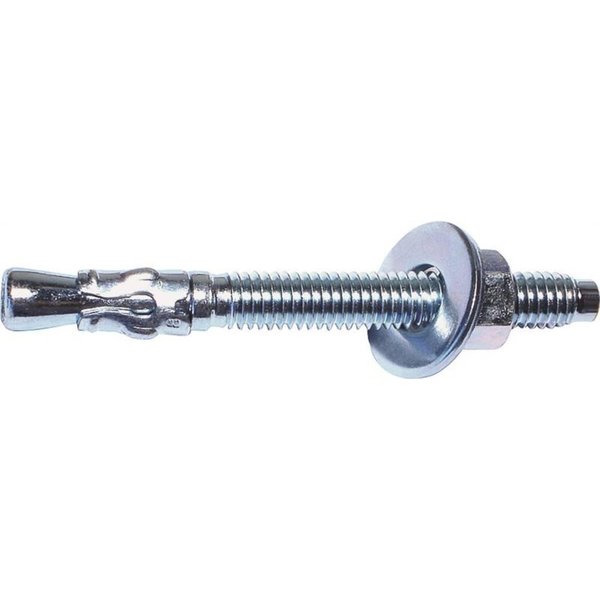 Midwest Fastener Wedge Anchor, 3/8" Dia., 3-3/4" L, Zinc Plated 04125